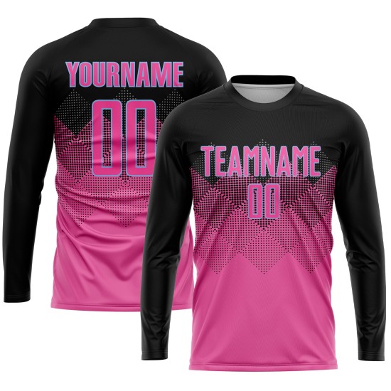 Gradient Custom Shape Jersey Soccer Square Pink Blue Sublimation Black-LIght Uniform Gradient Custom Shape Jersey Soccer Square Pink Blue Sublimation Black-LIght Uniform