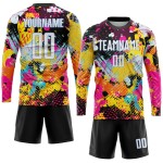 Pattern Uniform Custom Jersey Soccer White-Light Blue Graffiti Sublimation Pattern Uniform Custom Jersey Soccer White-Light Blue Graffiti Sublimation