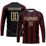 Black Uniform Jersey Gold-Red Vegas Sublimation Custom Soccer Black Uniform Jersey Gold-Red Vegas Sublimation Custom Soccer