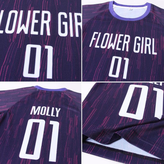Jersey Sublimation Uniform Purple Custom Soccer White Jersey Sublimation Uniform Purple Custom Soccer White