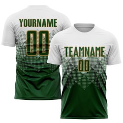 Jersey Uniform Gold Sublimation Custom Green-Old Soccer White