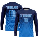 Soccer Jersey Powder Custom Sublimation Uniform Navy Blue-White Soccer Jersey Powder Custom Sublimation Uniform Navy Blue-White