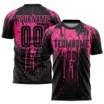 Custom Black Sublimation Jersey Uniform Soccer Pink Custom Black Sublimation Jersey Uniform Soccer Pink
