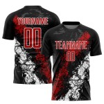 Jersey Red-White Custom Uniform Black Soccer Sublimation Jersey Red-White Custom Uniform Black Soccer Sublimation