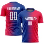 Sublimation Custom White-Royal Uniform Jersey Soccer Red Sublimation Custom White-Royal Uniform Jersey Soccer Red
