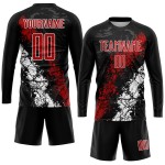Jersey Red-White Custom Uniform Black Soccer Sublimation Jersey Red-White Custom Uniform Black Soccer Sublimation