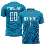 Custom White-Black Soccer Sublimation Blue Uniform Jersey Panther Custom White-Black Soccer Sublimation Blue Uniform Jersey Panther