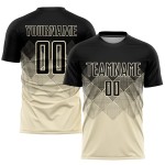 Cream Jersey Black Sublimation Custom Uniform Soccer Cream Jersey Black Sublimation Custom Uniform Soccer
