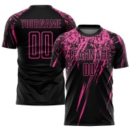 Black Uniform Jersey Soccer Sublimation Pink Custom