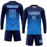 Soccer Jersey Powder Custom Sublimation Uniform Navy Blue-White Soccer Jersey Powder Custom Sublimation Uniform Navy Blue-White