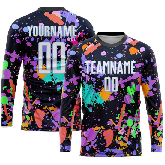 Uniform Soccer White-Light Graffiti Jersey Sublimation Blue Pattern Custom Uniform Soccer White-Light Graffiti Jersey Sublimation Blue Pattern Custom