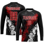 Jersey Red-White Custom Uniform Black Soccer Sublimation Jersey Red-White Custom Uniform Black Soccer Sublimation