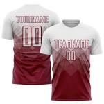 White Jersey Crimson Soccer Uniform Sublimation Custom White Jersey Crimson Soccer Uniform Sublimation Custom