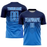 Soccer Jersey Powder Custom Sublimation Uniform Navy Blue-White Soccer Jersey Powder Custom Sublimation Uniform Navy Blue-White