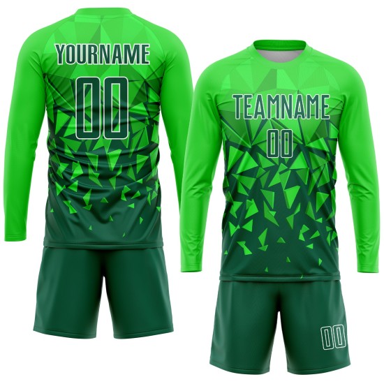 Sublimation Grass Soccer Green-White Uniform Green Custom Jersey Sublimation Grass Soccer Green-White Uniform Green Custom Jersey
