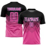 Gradient Custom Shape Jersey Soccer Square Pink Blue Sublimation Black-LIght Uniform Gradient Custom Shape Jersey Soccer Square Pink Blue Sublimation Black-LIght Uniform