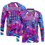 Custom Purple-White Graffiti Soccer Uniform Pattern Jersey Sublimation Custom Purple-White Graffiti Soccer Uniform Pattern Jersey Sublimation