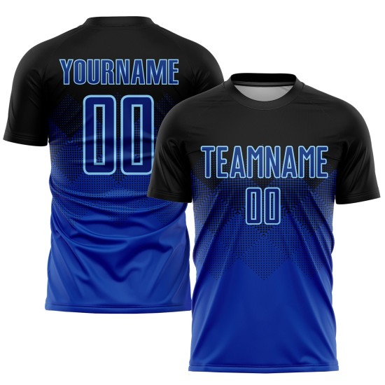 Black Royal-Light Jersey Blue Uniform Sublimation Custom Soccer Black Royal-Light Jersey Blue Uniform Sublimation Custom Soccer