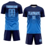 Soccer Jersey Powder Custom Sublimation Uniform Navy Blue-White Soccer Jersey Powder Custom Sublimation Uniform Navy Blue-White