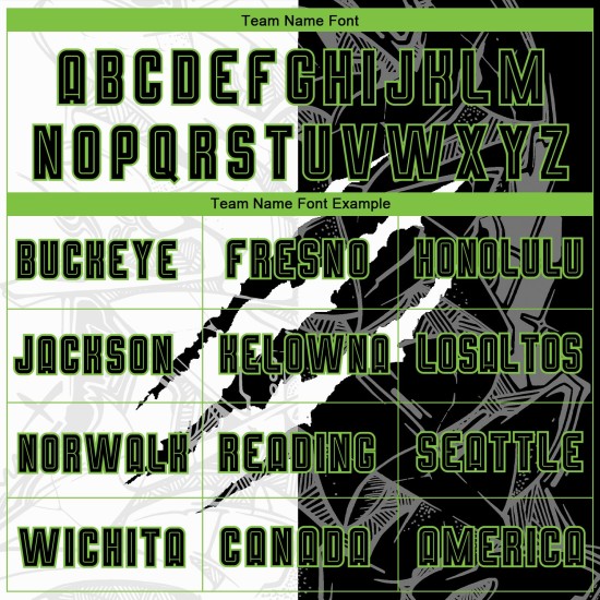 Custom Green Jersey Soccer Graffiti Pattern Black-Neon Sublimation Uniform Scratch